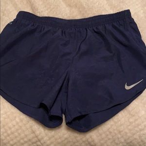 Navy nike running shorts